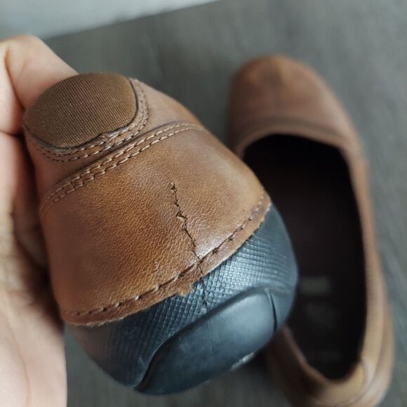 Merrell Apure Saddle Loafers Women's Size 9 Brown Leather Casual Slip Ons - Picture 10 of 13